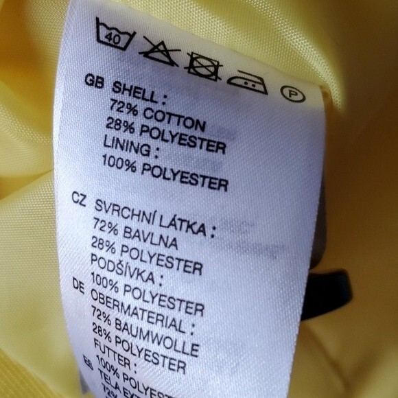 H&M FUNNELNECK LIGHTWEIGHT YELLOW GOLD JACKET SIZE 6 CHEERY SPRING - Picture 7 of 11